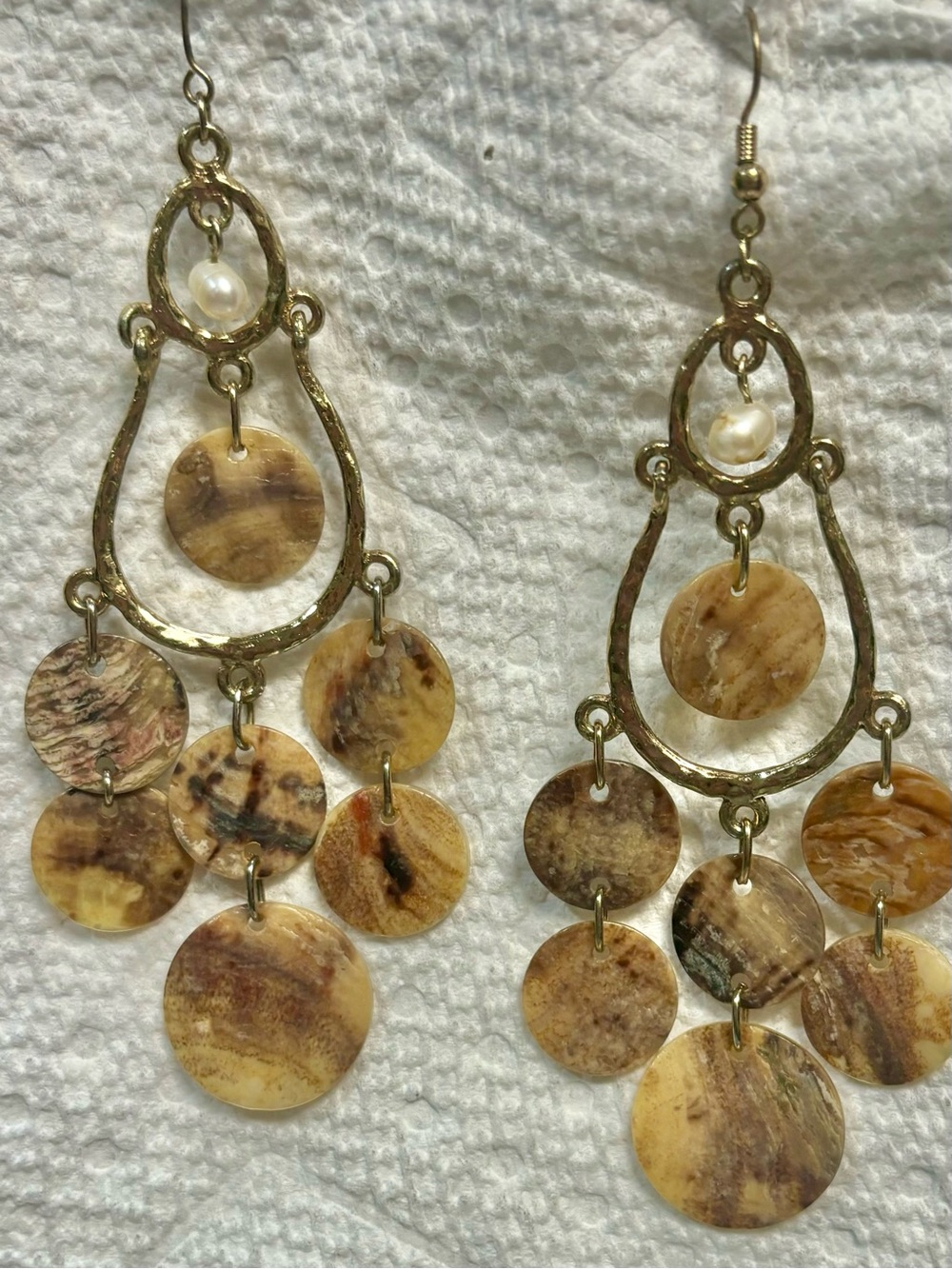 Shell chandelier earrings